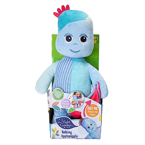In The Night Garden Iggle Piggle Talking Teddy Bear, Cbeebies Cute & Sensory toys. Comforting sounds. Kids Toys and Baby toys 0-6 months, Blue