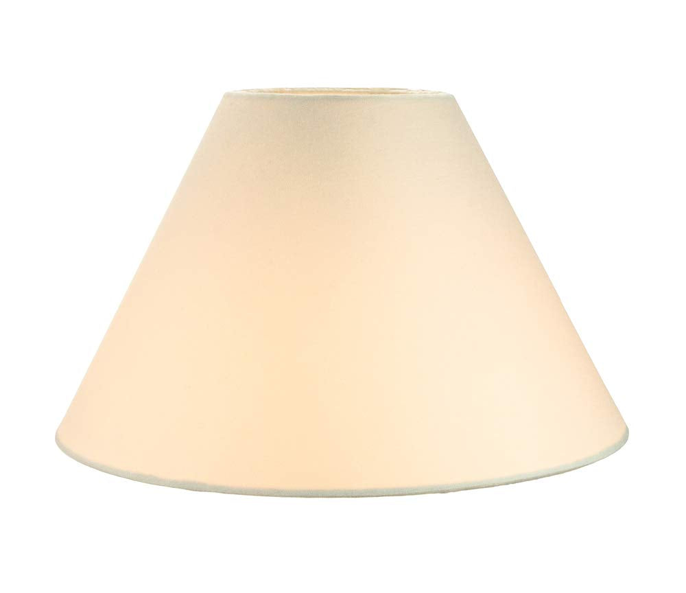 Traditional 12" Cream Cotton Coolie Lampshade Suitable for Table Lamp or Pendant by Happy Homewares