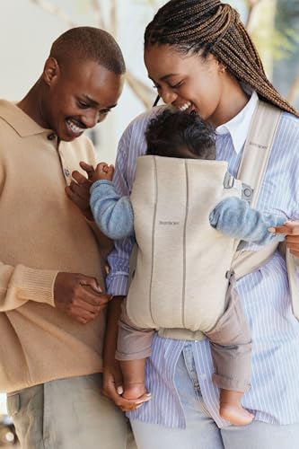 BabyBjörn Baby Carrier Mini, 3D Jersey, Light Beige