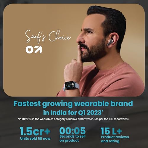 Boult K40 True Wireless in Ear Earbuds with 48H Playtime, Clear Calling 4 Mics, 45ms Low Latency Gaming, Premium Grip, 13mm Bass Drivers, IPX5, Type-C Fast Charging, BTv 5.3 Ear Buds (Electric Black)