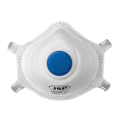 JSP M632 FFP3moulded Disposable Dustmask (Box of 10) One Size suitable for Construction, DIY, Industrial, Sanding, dust protection 99 Percent particle filtration Conforms and Complies to EN 149