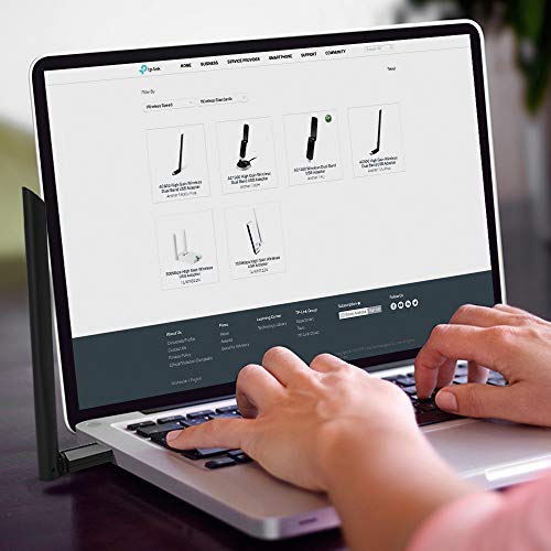 TP-Link Archer T3U Plus WiFi Dongle, AC1300 High Gain Wireless WiFi Adapter, Dual Band USB 3.0 MU-MIMO WiFi Dongle with 5dBi Antenna for PC/Desktop/Laptop, Supports Windows 11/10/8.1/8/7XP, Mac OS