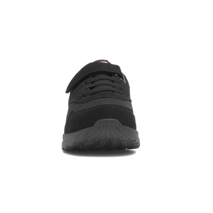 XL Kids Black Easy Fasten Trainer - Size 1 UK - Black