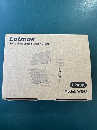 LOTMOS Solar Lights Outdoor, 342LED Remote Solar Security Lights Outdoor Motion Sensor, 3 Modes Garden Light Solar Powered Waterproof Pir Flood Lighting for Yard Shed Garage Outside,Cool White