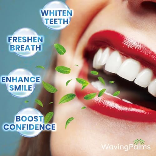 Sensitive Teeth Whitening Strips Kit: Professional Dental Whitening Set - Hydrogen Peroxide-Free Treatments for Whiter Teeth - Effective & Gentle Teeth Whitener (42 Count (Pack of 1), Mint)