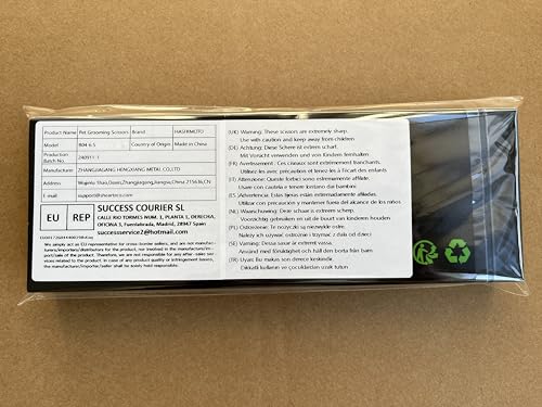 HASHIMOTO Dog Grooming Scissors, Curved Scissors for Dog Grooming, 6.5 inch, 30 Degree of Curved Blade,Light Weight, Pet Shears for Trimming Face and Paws.