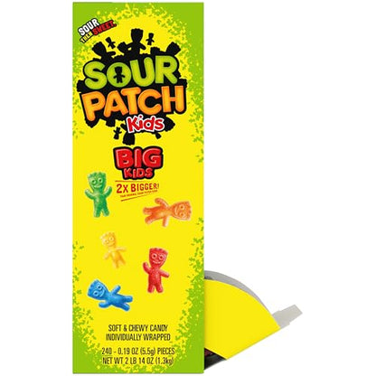 SOUR PATCH KIDS Big Kids Individually Wrapped Soft & Chewy Candy, Bulk Candy, 240 Count Box