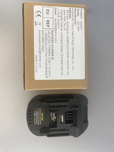 DM18M for Dewalt Battery Adapter for Makita 18V Power Tools, TPDL Convert for Milwaukee 18V or for Dewalt 20V Li-ion Battery to Makita Tool with USB Port