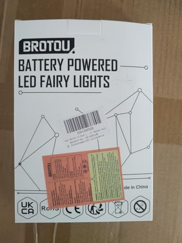 BROTOU LED String Lights, 2M 20 LED Battery Operated Fairy Lights, Waterproof Silver Plated Copper Wire Lights for in/Outdoor Decor, Christmas, Halloween, Valentine, Birthday (Warm White, 15 Pack)