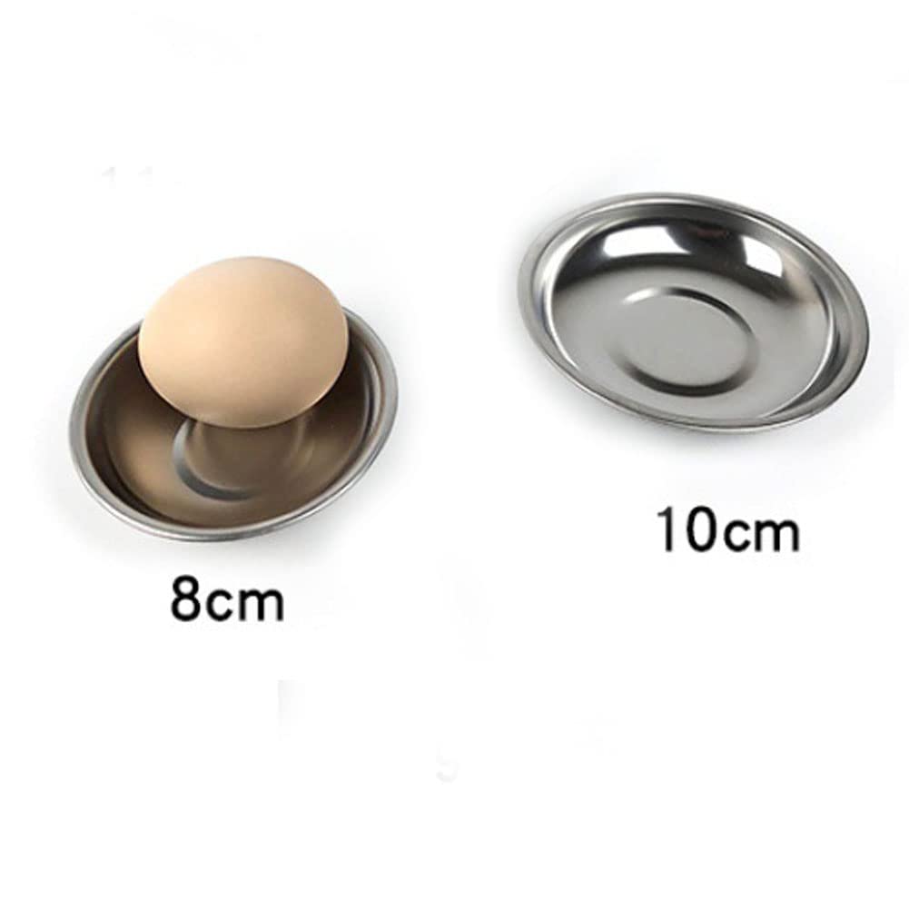 esowemsn 10PCS Stainless Steel Sauce Dishes Mini Appetizer Serving Plates 4inch Round Seasoning Dishes Sushi Dipping Bowl for Home Kitchen Restaurant