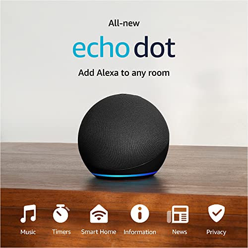 Amazon Echo Dot (newest model), Vibrant sounding Alexa speaker, Great for bedrooms, dining rooms and offices, Deep Sea Blue