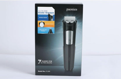 Beard Trimmer Hair Clippers Men, Nose & Ear Trimmer, 9-in-1 Body Groomer Men Kit, Cordless Rechargeable Hair Clippers with 7 Limit Combs, Stainless Steel Blades, 100% Waterproof Extra Long Life