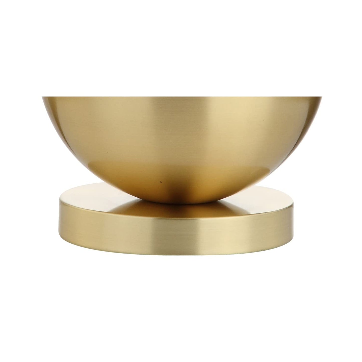JONATHAN Y 23.5" White and Brass Gold Ceramic Table Lamp, Modern Glam Nightstand Lamp for Bedroom Living Room, White Linen Drum Shade, LED Bulb Included JYL5005A