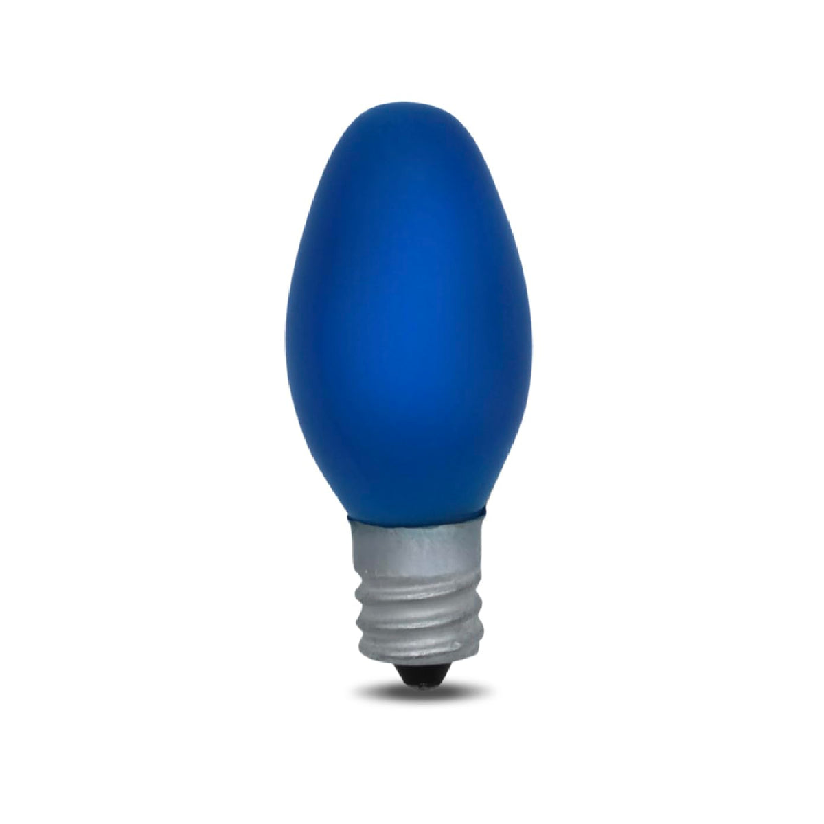lumenivo 4W Replacement C7 Ceramic Blue Bulb 120V Incandescent Light Bulb for Holiday Decor, Small Night Light, Baby Showers, Christmas Bulbs - E12 Candelabra Base - 2 Pack