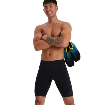 Speedo Men's Endurance + Jammer Swimming Trunks | Chlorine Resistance | Comfort Fit | Swim Training | Fitness, Black, 32