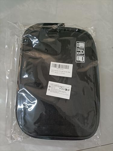 HCFGS Electronics Accessories Organizer Bag, Travel Cable Organiser Bag, Universal Carry Travel Gadget Bag for USB Cable Drive, SD Card, Charger Hard Disk (Black)