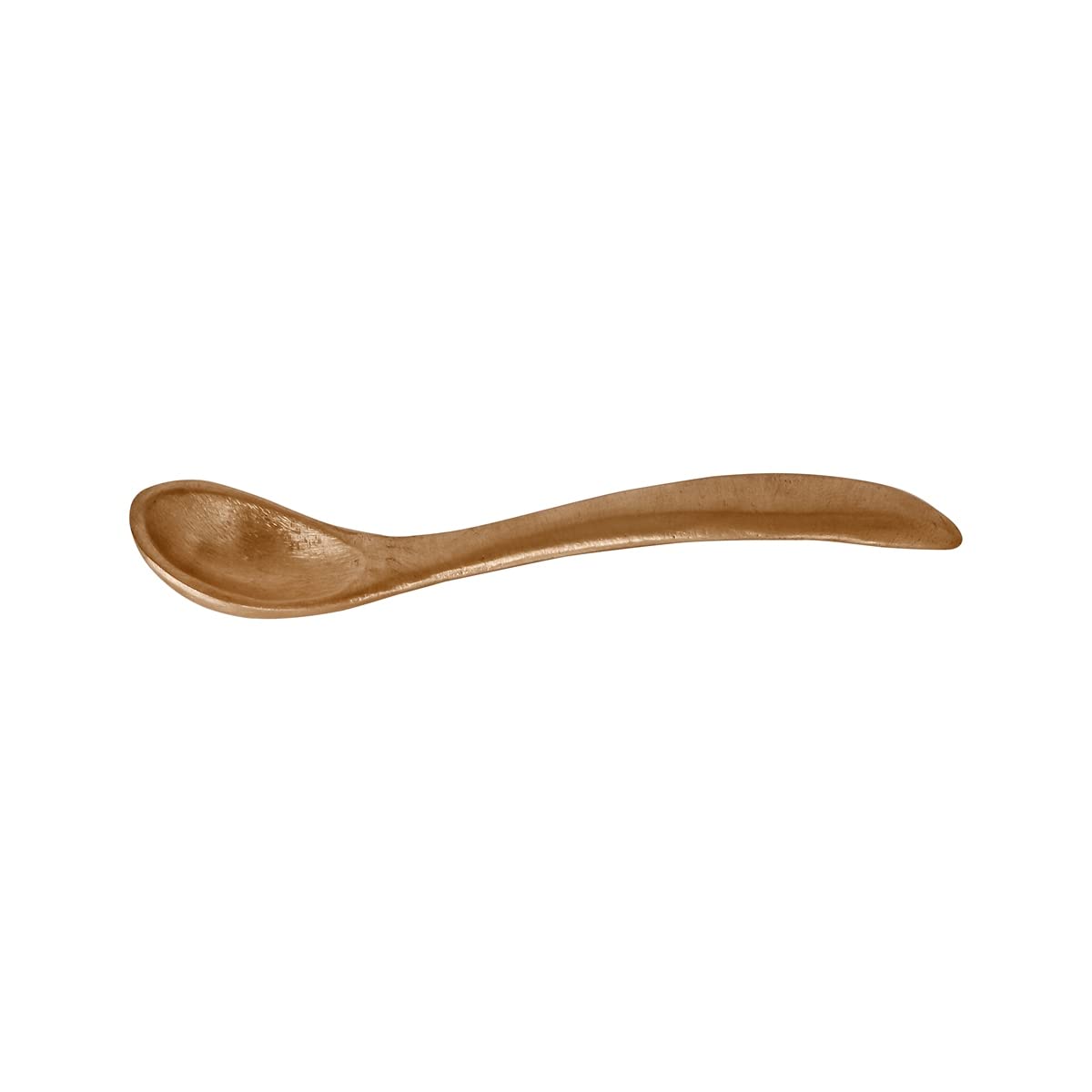 De Kulture Handmade Pure Bronze Kansa Salt Spoon, Premium Deluxe Tableware Classic Gold Burnished Utilitarian Flatware Food Grade Cutlery Set of 2, 3.5x0.5 (LW) Cms