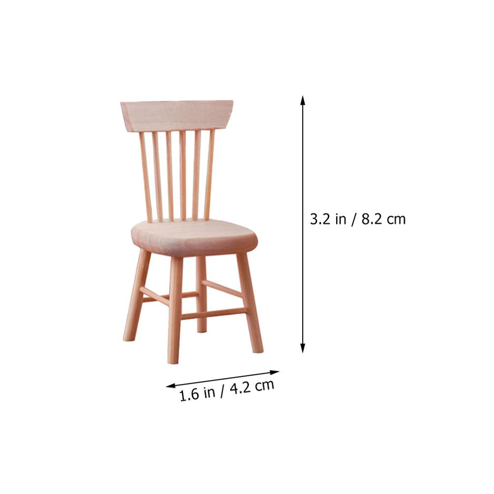 Wooden Dollhouse Chairs Miniature Dollhouse Furniture