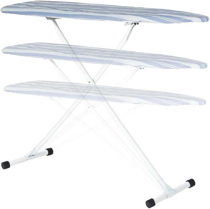 Full Size Ironing Board with Cover & Pad – USA-Made with Enhanced Grip Feet