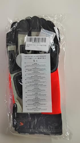 Vgo... Chainsaw Gloves 12-Layer Protection on Both Hands in Cowhide, Forestry Work Gloves Touchscreen Utility Touchscreen