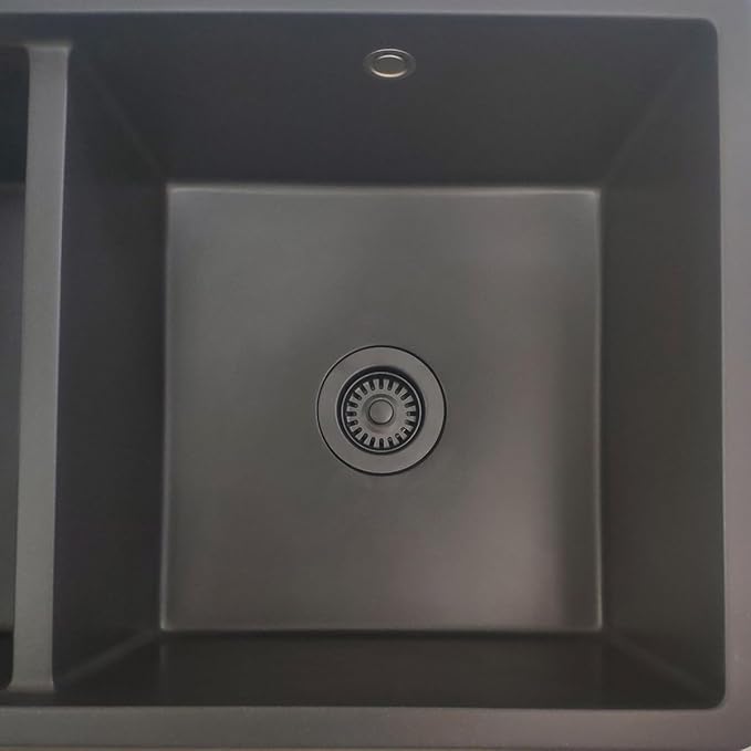 Black Polymer Drain Kitchen Sink Drain Assembly