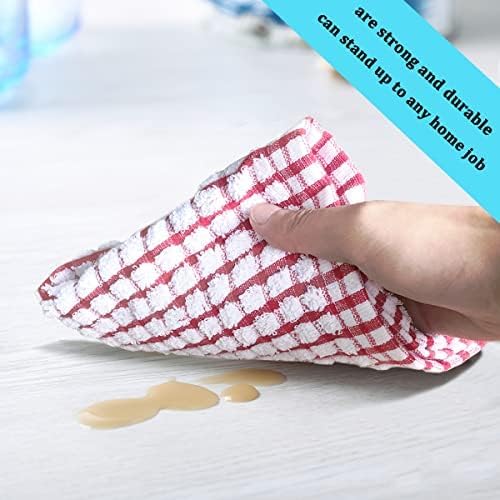 LAZI Kitchen Dish Towels, 16 Inch x 25 Inch Bulk Cotton Kitchen Towels
