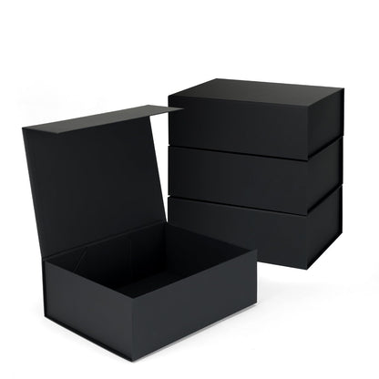 Edenseelake 12x9x4 Inch Black Gift Boxes with Magnetic Closure Lids for Presents, Wedding, Valentine’s Day, Father’s Day, Birthday