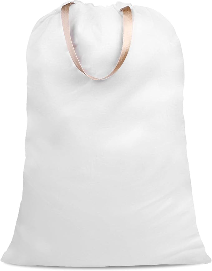 Cotton Canvas Laundry Bag with Handles & Drawstring Straps, Heavy Duty Extra