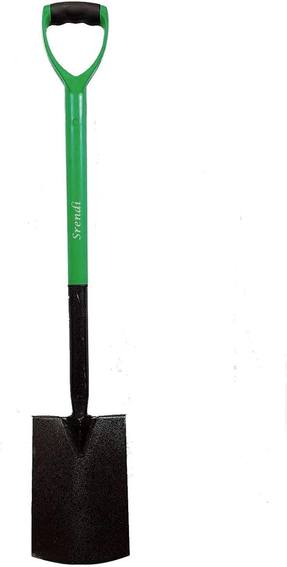 Easy Shopping® Set of Spade & Fork, Garden Rake, Prong Rake, Dutch Hoe, Digging Hoe Head with Handel and 3.5M Window Cleaner (Spade & Fork Set)
