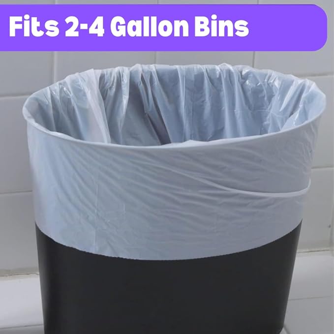 2.6 Gallon Lavender Scented Trash Bags White 2 Gallon Trash Bags Small Bathroom