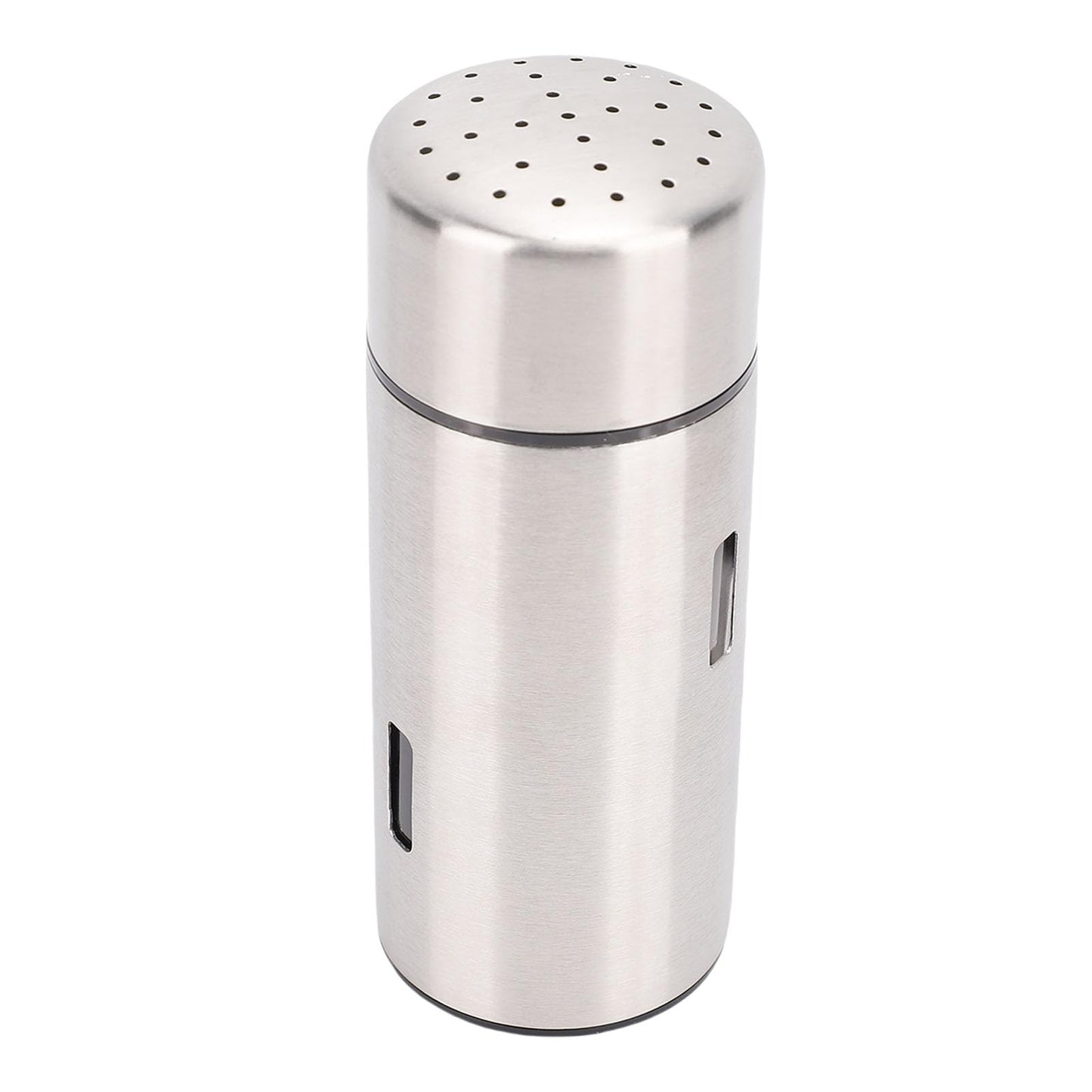 Focket Salt Shaker, 304 Stainless Steel Rust Proof Multifunctional Condiment Shaker, Seasoning with Airtight Lid for Kitchen Cooking Grilling Picnic (Small Holes)