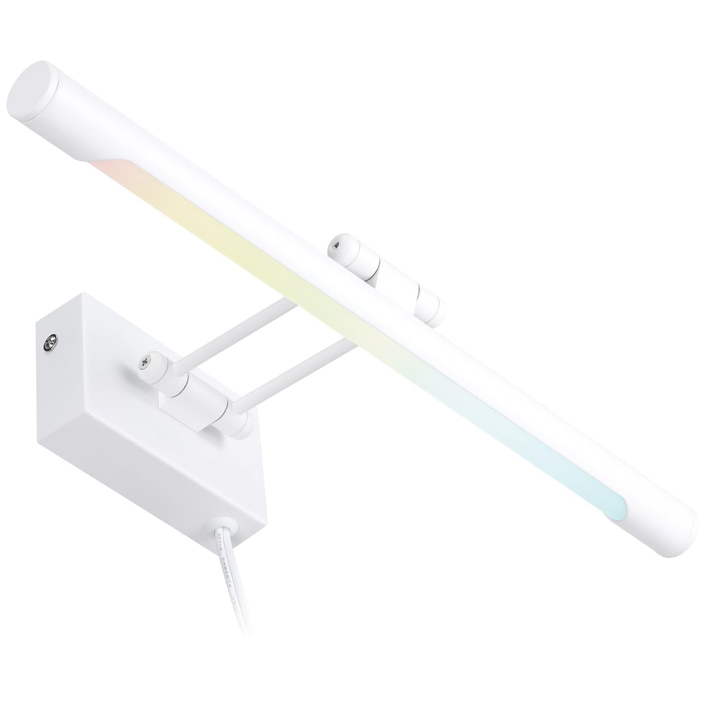 LEONLITE 3CCT Dimmable LED Picture Light, 2700K/3000K/4000K Selectable, CRI90 Swivel Full Metal Picture Frame Light for Wall Art, Painting, Artwork, Portrait, Plug-in & Hardwired, White