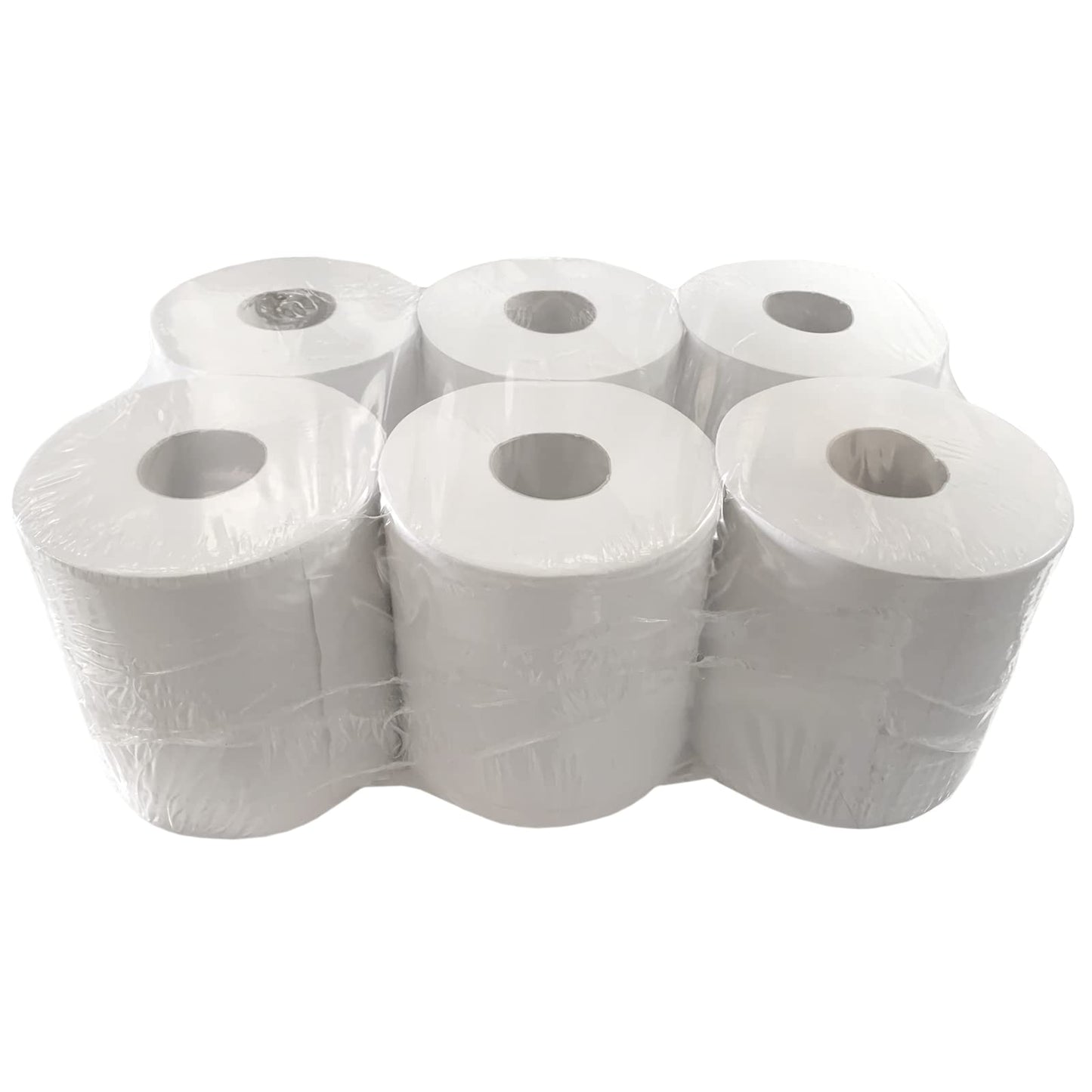 IDEAL 365, White Paper Rolls 6 x 2 Ply Embossed Paper Centre Feed Roll Towels White