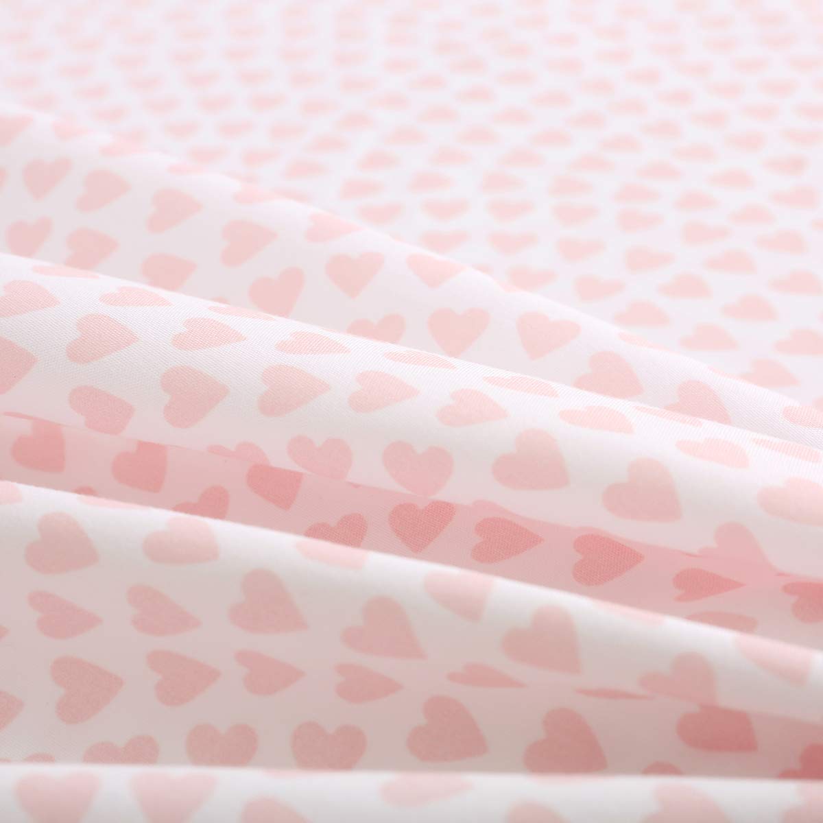 Vonty Kids Bed Sheets Full Pink Heart Printed Sheets for Girls, Soft Lightweight Microfiber Easy Wash Bedding Set (1 Fitted Sheet + 1 Flat Sheet + 2 Pillowcase)