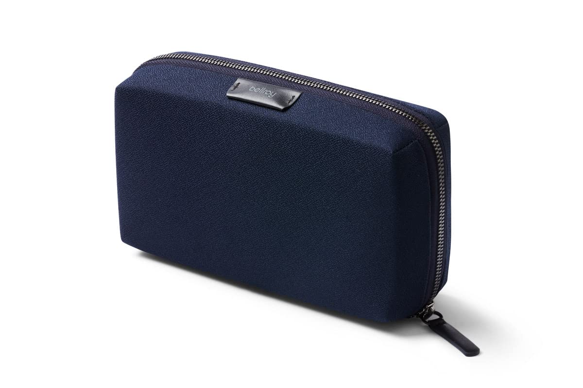 Bellroy Tech Kit (Tech Accessories Organizer Pouch, Zipper Closure, Stores Power Bank, Phone Charger, Cables & More) (Navy)