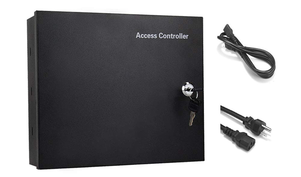 MENGQI-CONTROL 4 Doors RFID/Password Door Lock System Smart Access Control Keyless Entry Systems Keypad Reader Electric Magnetic Lock 110V Power Supply Box (Phone APP Remote Open Door)