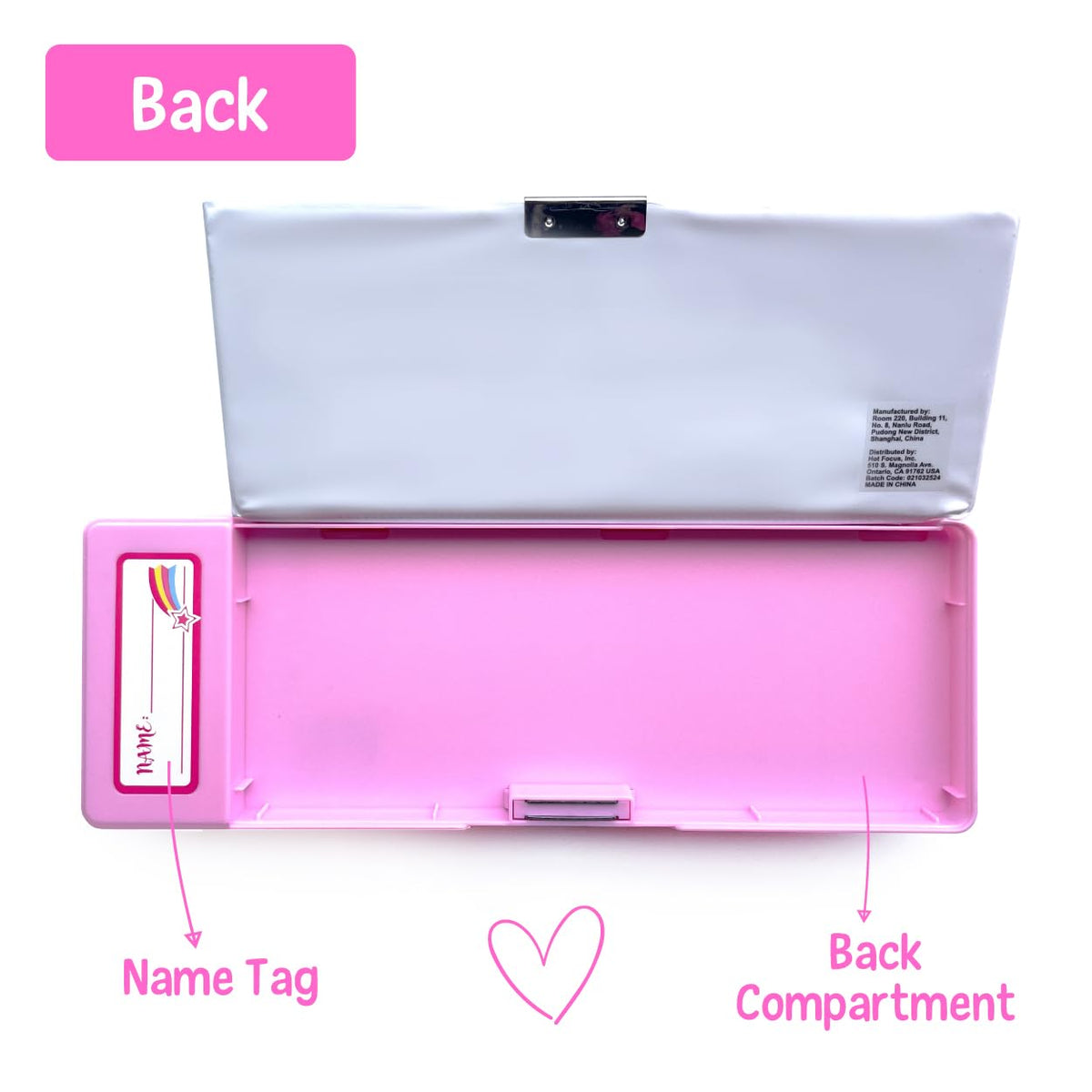 Hot Focus Unicorn Pencil Case – Multifunction Mechanical Pencil Box for Girls, 2 Compartments w/Pop-Out Calculator & Sharpener, Stationery Set, Perfect Stationery Gift for Kids & Teens (Unicorn)