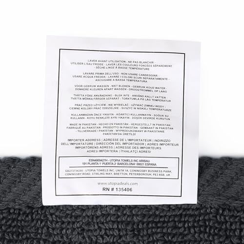Utopia Towels - 12 Pack Luxury Flannel Face Cloth Set (30 x 30 CM) 100% Cotton Ring Spun, Highly Absorbent and Soft Feel Washcloths for Bathroom, Spa, Gym, and Face Towel (Grey)