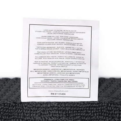 Utopia Towels - 12 Pack Luxury Flannel Face Cloth Set (30 x 30 CM) 100% Cotton Ring Spun, Highly Absorbent and Soft Feel Washcloths for Bathroom, Spa, Gym, and Face Towel (Grey)