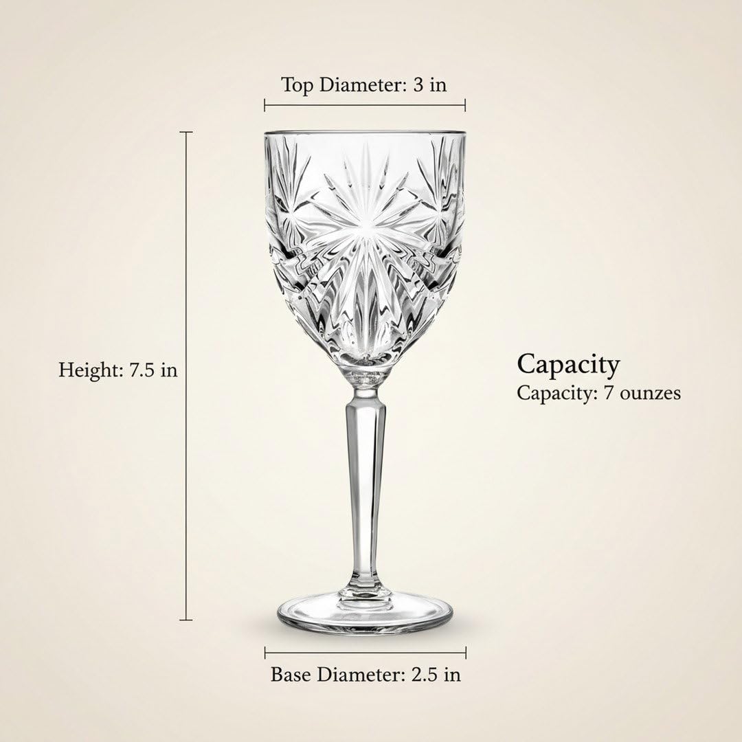 HISTORY COMPANY Starburst-Cut Crystal Tall Cocktail Glass – Nick & Nora-Inspired 2-Piece Set for Craft Cocktails (Gift Box Collection)