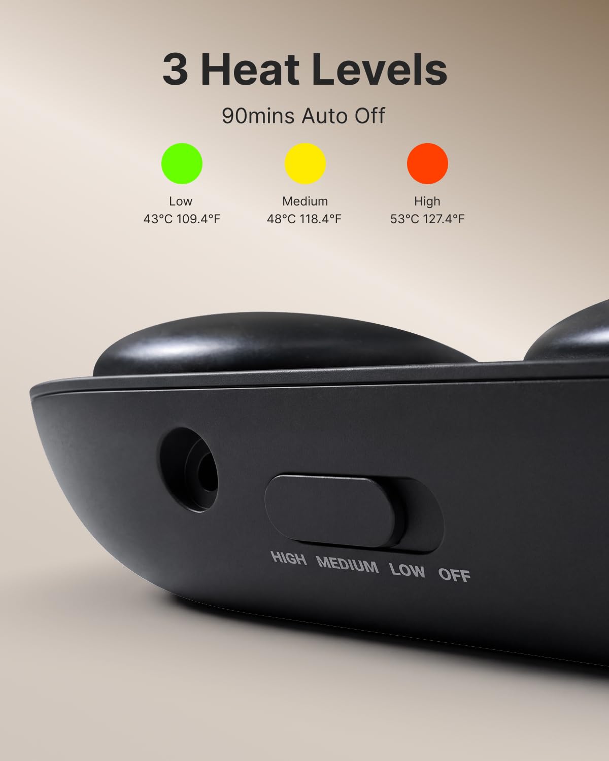 Eleeels Electric Hot Stones Massage Set, 4Pcs Basalt Hot Stones Portable Warmer Kit with 3 Adjustable Temperatures for Back Neck Shoulder Pain Relief, Sore Muscle & Fatigue, Home Spa