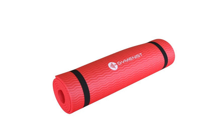 GYMENIST Thick Exercise Yoga Floor Mat Nbr 24 X 71 Inches, Great for Camping Cardio Workout Pilates Gymnastics