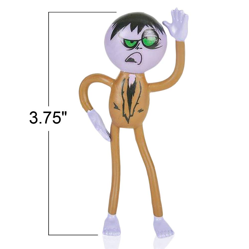 ArtCreativity Bendable Zombie Toys for Kids - Pack of 12, 3.75” Halloween Figurines with Bendable Arms & Legs - Party Favors, Trick-or-Treat Goodie Bag Fillers, Classroom Rewards & Spooky Décor