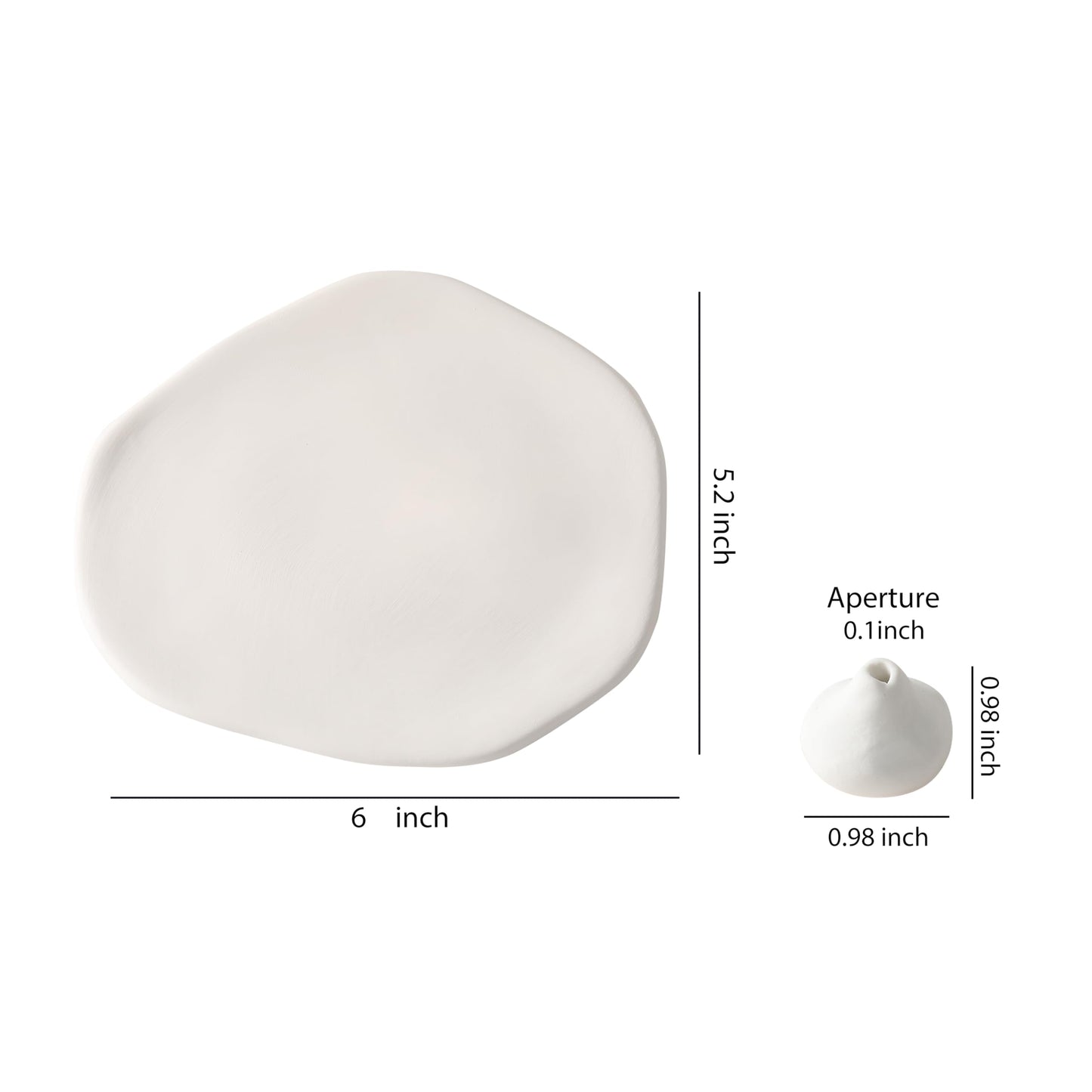 Handmade Incense Holder Irregula Plain Ceramic Stick Incense Holders Pomelo Pumpkin Incense Burner for Home Decor Yoga Meditation Zen (Pomelo White)