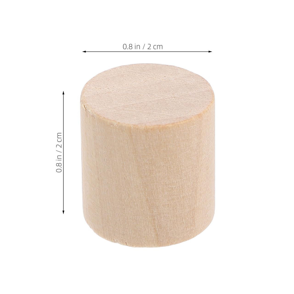 TOPPERFUN 50pcs Unfinished Wooden Blocks Solid Wood Crafting Cylinders for Projects Painting Educational Use and Model Making