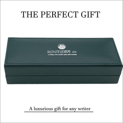Monteverde USA Aldo Domani Italia Fountain Pen Matte Black – Fine Nib – Free Ink Bottle, Converter & Cartridges – German JoWo Nib – Gift-Boxed Luxury Pen