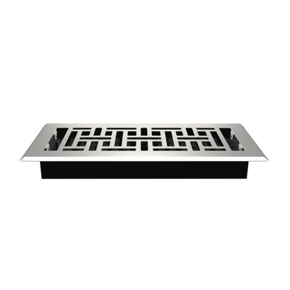 Decor Grates AJH410-NKL Floor Register, 4" x 10", Nickel