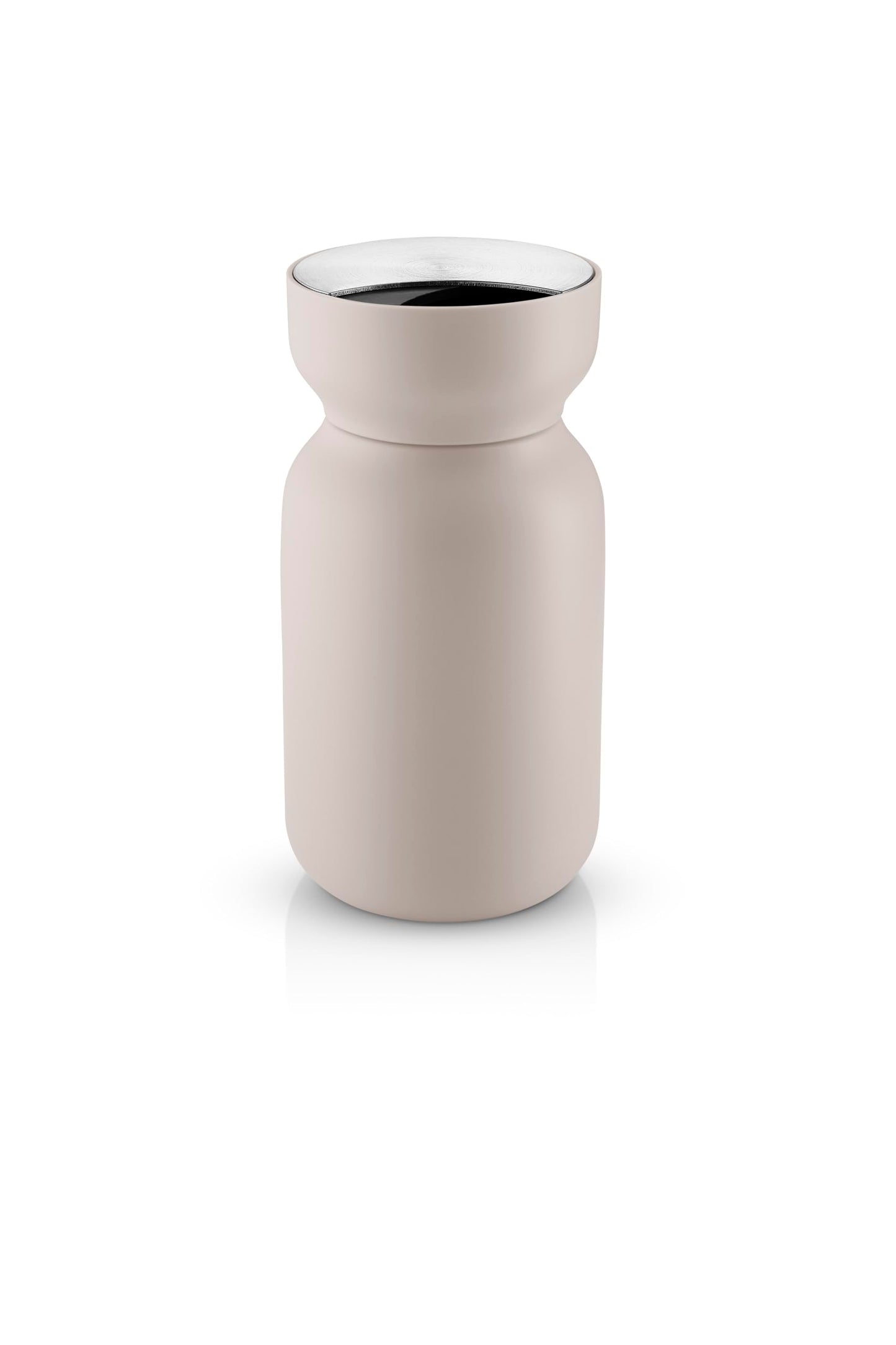 Eva Solo Sapor Shaker, Stainless Steel and Recycled Plastic, Sand, 0.39 lb, Cylindrical, 3-Setting Twist Top, Sugar Salt Herb Dispenser