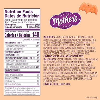 Mother’s Circus Halloween Animal Cookies, Snack Pack Halloween Treats for Kids, Individually Wrapped Halloween Cookies, Cats and Bats Frosted Animal Cookies with Sprinkles, 30ct Box