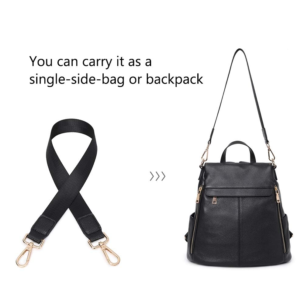 Kattee Women Real Leather Backpack Purse Anti-Theft Rucksack Fashion Shoulder School Bag Fits 11 inches Tablet